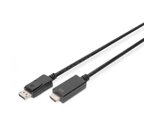 Digitus AK-340303-010-S video átalakító kábel 1 M HDMI A-típus (Standard) DisplayPort Fekete