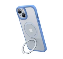 Torras telefon tok Ostand Matte iPhone 15(tengerészkék)