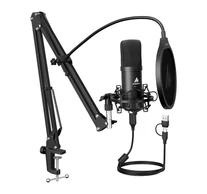 Microphone with stand Maono A04E (black)