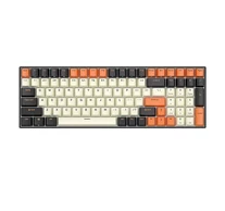 Royal Kludge RK100 RGB mechanikus billentyűzet, barna kapcsoló (fekete és narancssárga) (QWERTY)