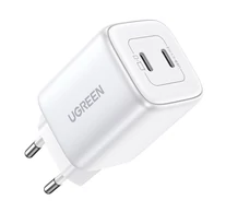 UGREEN Nexode hálózati töltő, 2x USB-C, PD3.0, QC4.0, GaN, 45W (fehér)