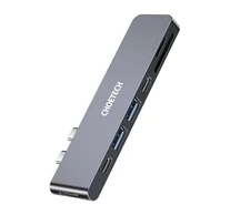 Choetech HUB-M14 dokkolóállomás Macbook Pro-hoz, 7-in-2 USB-C, Thunderbolt 3 (ezüst)