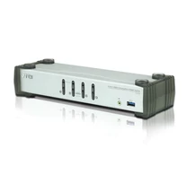ATEN CS1914-AT-G KVM kapcsoló Fekete, Szürke
