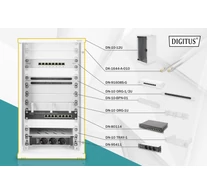 Digitus DN-10-SET-3 állvány 12U Falra szerelhető állvány Szürke