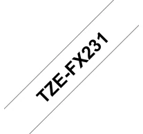 Brother TZE-FX231 címkéző szalag Fehéren fekete TZ