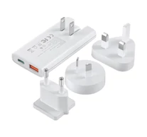 Choetech PD6011 PD65W GaN vékony USB-A+C mini utazási töltő (fehér)