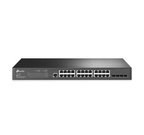TP-Link JetStream TL-SG3428 hálózati kapcsoló Vezérelt L2/L3 Gigabit Ethernet (10/100/1000) 1U Fekete