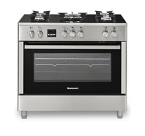 Ravanson KWGE-K90 Glass Inox gas-electric cooker
