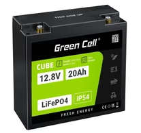 Green Cell LFPGC12V20AH CUBE Akkumulátor LiFePO4 20Ah 12.8V 256Wh Lítium-vas-foszfát hoz Fűnyíró traktor, Fűnyíró, Elektromos járművek