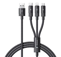 3in1 USB to USB-C / Lightning / Micro USB Cable, Mcdodo CA-5790, 3.5A, 1.2m (black)