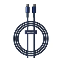 Kábel USB-C do USB-C Baseus Tungsten Gold, 100W, 1m (niebieski)
