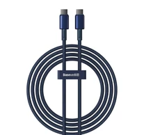 Kábel USB-C do USB-C Baseus Tungsten Gold, 100W, 2m (niebieski)