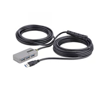 StarTech.com U01043-USB-EXTENDER hálózati csatlakozó USB 3.2 Gen 1 (3.1 Gen 1) Type-A 5000 Mbit/s Fekete, Ezüst