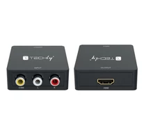 Techly IDATA SPDIF-6E3 AV Kompozit Videó és Audio 3x RCA-ról HDMI 1080p Átalakító