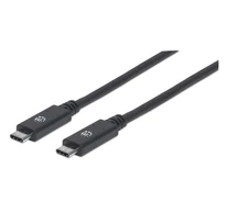 Manhattan 355223 USB kábel USB 3.2 Gen 2 (3.1 Gen 2) 1 M USB C 10 Gbit/s Fekete