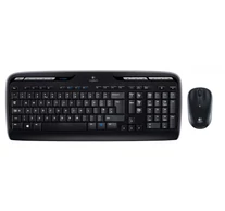 Logitech Wireless Combo MK330 billentyűzet Egér mellékelve Irodai USB QWERTY Nemzetközi amerikai Fekete