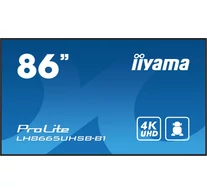 iiyama LH8665UHSB-B1 tartalomszolgáltató (signage) kijelző Kioszk formatervezés 2,18 M (86") LED Wi-Fi 800 cd/m² 4K Ultra HD Fekete Beépített processzor Android