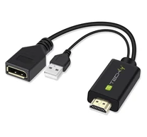 Techly ICOC HDMI-DP12A USB-táplált HDMI a DisplayPort adapter 4K*30Hz M/F