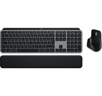 Logitech MX Keys S Combo for Mac billentyűzet Egér mellékelve Otthoni/irodai Bluetooth QWERTZ Német Szürke
