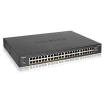 NETGEAR GS348PP Beállítást nem igénylő (unmanaged) Gigabit Ethernet (10/100/1000) Ethernet-áramellátás (PoE) támogatása Fekete