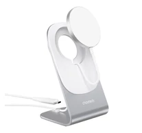 Ładowarka bezprzewodowa z uchwytem Choetech T518-F+H046, 15W (biała)