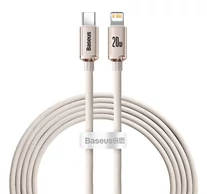 Baseus Crystal Shine USB-C és iP kábel, 20W, 2m (rózsaszín)