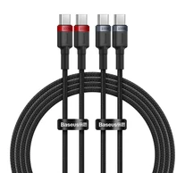 Kábel Baseus Cafule USB-C USB-C 100W, 2m, 2psc (piros fekete, szürke fekete)