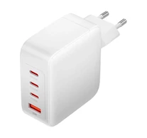 Fali töltő, Vention, FEIW0-EU, 3xUSB-C, USB- A, 140W/140W/30W/18W, GaN (fehér)