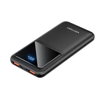 Powerbank, Vention,  FHKB0, 10000mAh, Micro-USB, USB-C, 2xUSB-A, 22.5W (black)