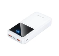 Powerbank, Vention, FHLW0, 20000mAh, Micro-USB, USB-C, 2xUSB-A, 22.5W (fehér)