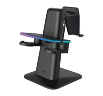 RGB függőleges állvány Meta Officially Co-Branded Kiwi Design QC03 a Meta Quest 3/Quest 2/Quest PRO-hoz Meta Quest 3/Quest 2/Quest PRO Fekete