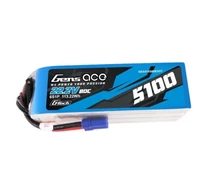 Gens ace G-Tech 5100mAh 80C 22.2V 6S1P Lipo Battery Pack with EC5 plug