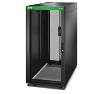 Easy Rack 600mm/24U/1000mm, tetővel, oldalsó panellel, kerekekkel, lábakkal és 4 konzollal, alj nélkül, fekete