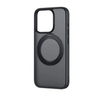 Baseus SkyRing mágneses telefontok Baseus SkyRing mágneses állvánnyal iP 13 Pro + edzett üveg és tisztító készlet (fekete)