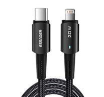 USB-C to Lightning cable, Essager, EXCTL-CG01, 20W, 1m (black)