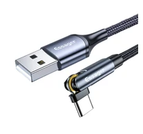 USB-A 3in1 cable, Essager, EXCCXT-WX0G, USB-C/Lightning/Micro, 15W, 1m (grey)