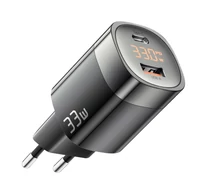 Wall charger, Essager, ECTCA-LYB01-Z, GaN, USB-A, USB-C, 33W (black)