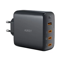 Aukey PA-B7S 1xUSB-A, 3xUSB-C, 100W GaN fali töltő (fekete)