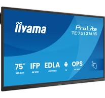 iiyama TE7512MIS-B4AG 75 hüvelykes iiWare13E Android 14 EDLA/non-EDLA 8/128GB 40-Pontos PureTouch IR Zero Gap nélkül