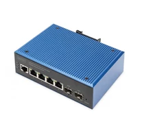 Digitus DN-651154 hálózati kapcsoló Vezérelt L2 Gigabit Ethernet (10/100/1000) Fekete, Kék