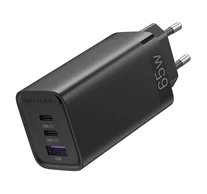Vention FEDB0-EU 2xUSB-C 1xUSB-A 65W/30W/30W GaN hálózati töltő (fekete)