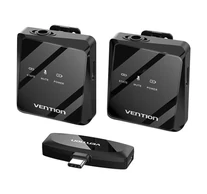 Vezeték nélküli mikrofon x2 Vention NCBB0 USB-C (fekete)