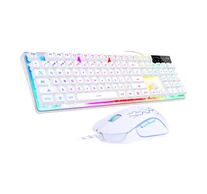 MageGee K1 vezetékes billentyűzet + egér szett (fehér) (QWERTY)