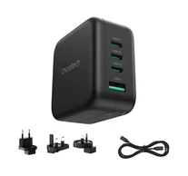 Choetech PD6055 70W GaN hálózati töltő US, EU, UK, AU adapterekkel