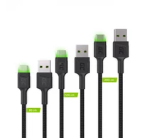 Green Cell KABGCSET01 USB kábel 2 M USB A USB C Fekete