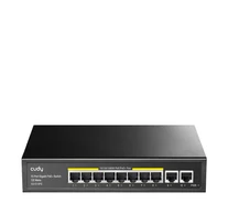 Cudy GS1010PE hálózati kapcsoló Gigabit Ethernet (10/100/1000) Ethernet-áramellátás (PoE) támogatása Fekete