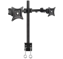 Techly ICA-LCD 482-D Kétmonitoros állvány 13-27” LCD 10kg Asztali forgatható