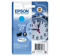 Epson Alarm clock C13T27024012 tintapatron 1 db Eredeti Standard teljesítmény Cián