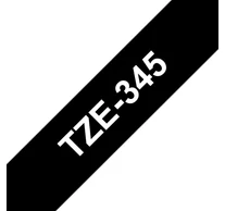 Brother TZE-345 címkéző szalag Fekete alapon fehér