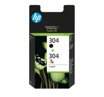 HP 304 2-pack Black/Tri-color Original Ink Cartridges tintapatron 2 db Standard teljesítmény Fekete, Cián, Magenta, Sárga